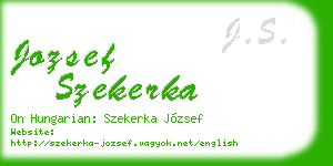 jozsef szekerka business card